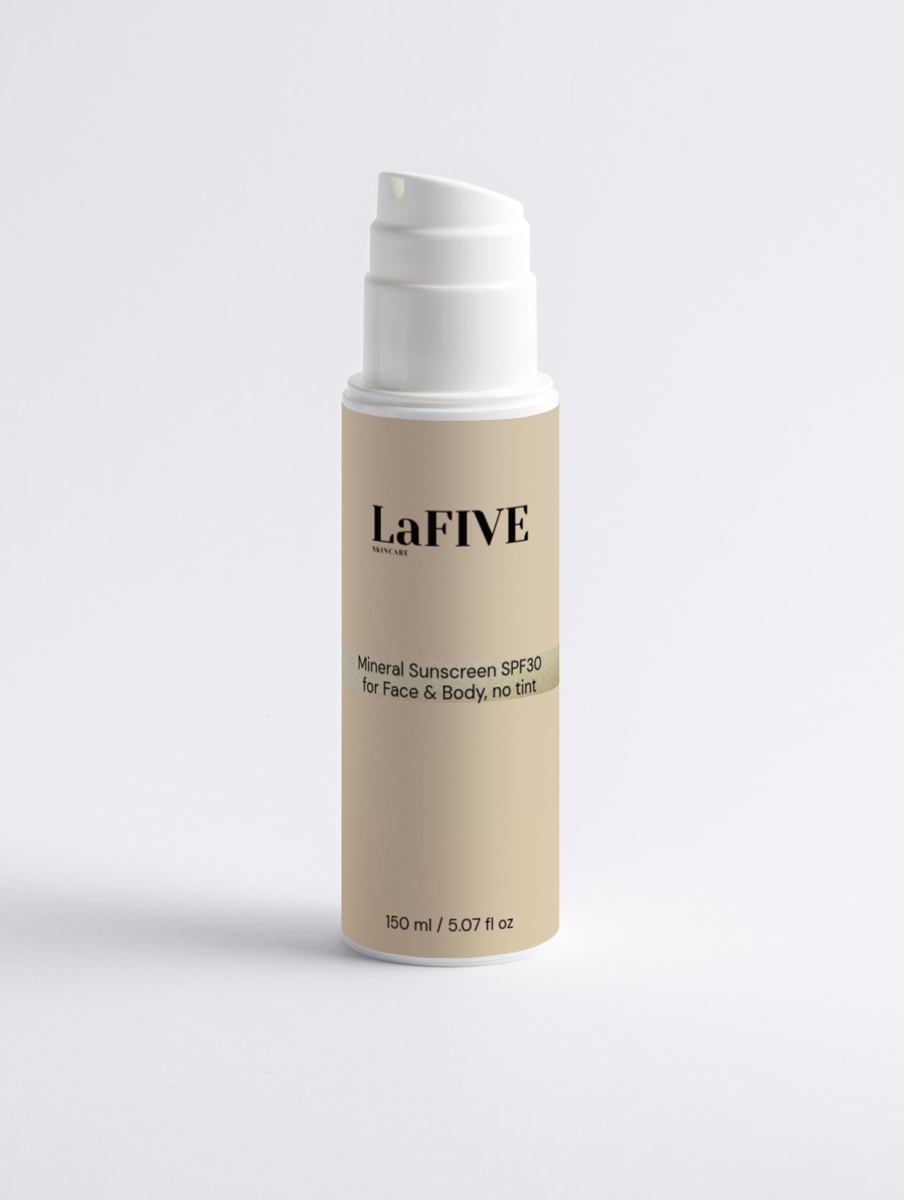 Mineral Sunscreen SPF30 for Face & Body, no tint